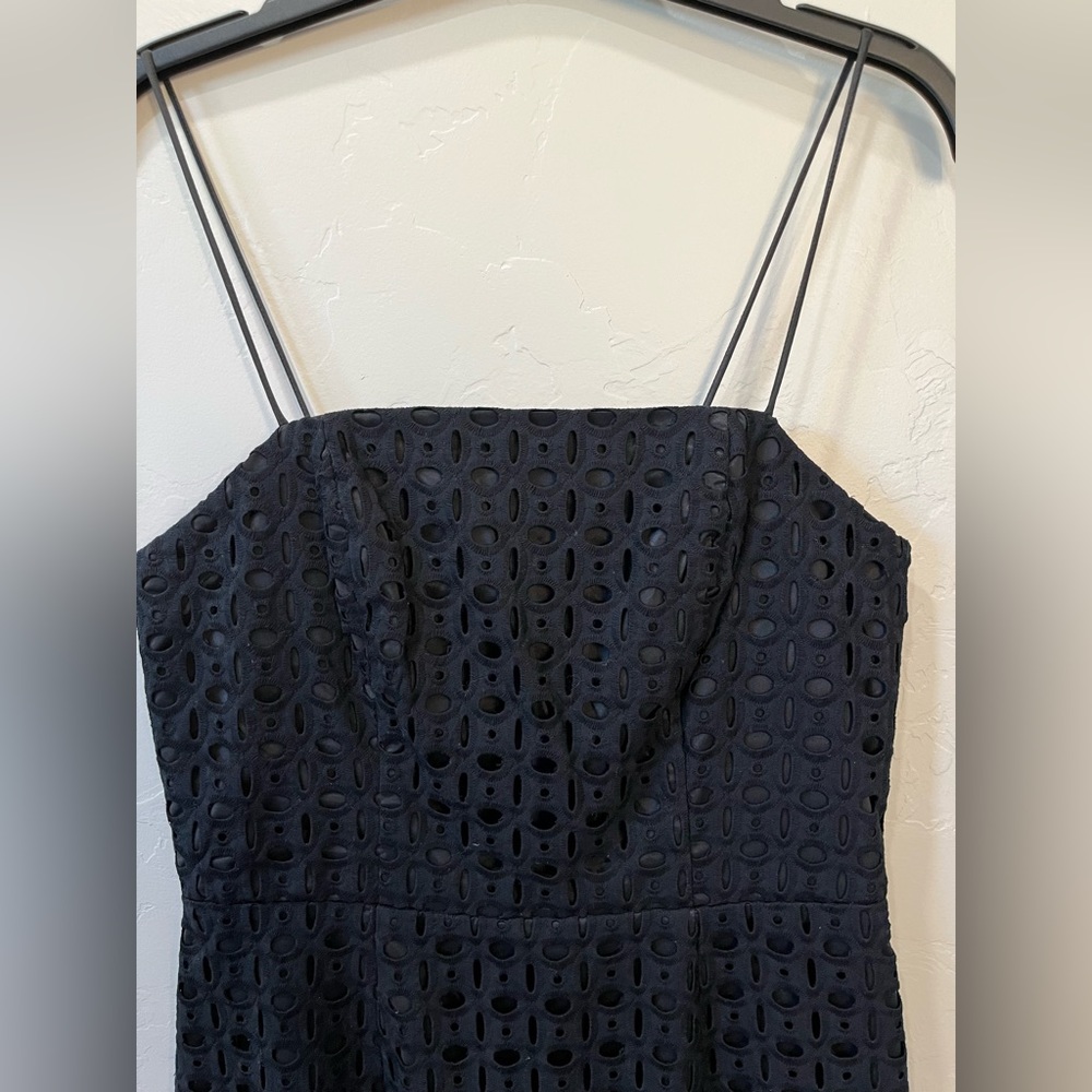 EUC Banana Republic Black Eyelet Mini Dress - Picture 2 of 5
